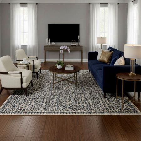 Handcrafted Earthy Cotton and Wool Handknotted Rug for Natural Interiors